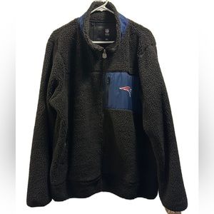 NFL New England Patriots Sherpa Full Zip Jacket. Jacket Size XL.